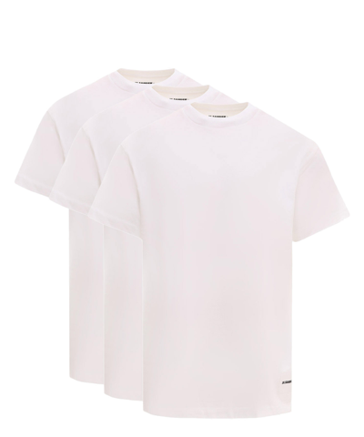 Jil Sander 3 Pack Plus Cotton T-shirt In White