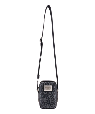 Dolce & Gabbana Leather Crossbody Bag In Black