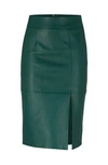 Hugo Boss Slim-fit Pencil Skirt In Grained Leather