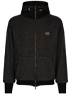 DOLCE & GABBANA BLACK ZIP AND HOODIE