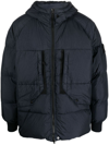 STONE ISLAND BLUE DOWN JACKET WITH COMPASS APPLICATION