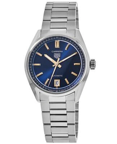 Pre-owned Tag Heuer Carrera Automatic Blue Dial Steel Women's Watch Wbn2311.ba0001
