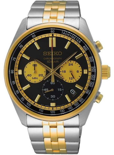 Pre-owned Seiko Analog Chrono 100m Quartz Men's Watch Ssb430p1