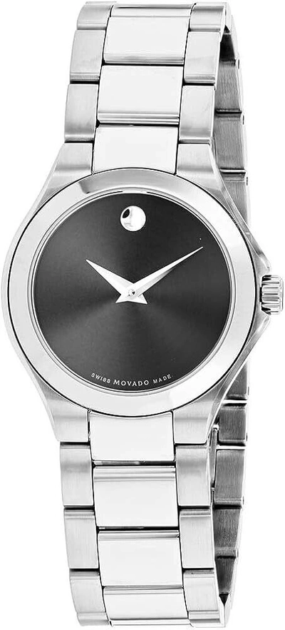 Pre-owned Movado Brand  Defio Women's Back Dial Stainless Steel Swiss Watch 0607308