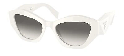 Prada Sunglasses Pr07ys 142130 53mm White / Grey Gradient Lens In Gray
