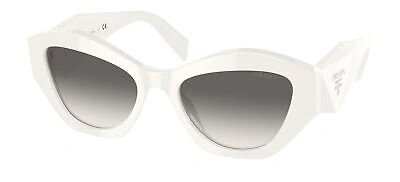 Pre-owned Prada Sunglasses Pr07ys 142130 53mm White / Grey Gradient Lens In Gray