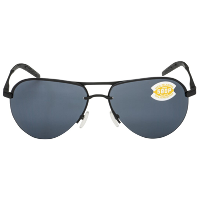 Pre-owned Costa Del Mar Helo Sunglasses Matte Black/gray 580plastic