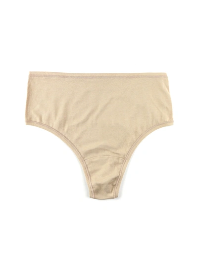 Hanky Panky Playstretch Hi-rise Thong In Brown
