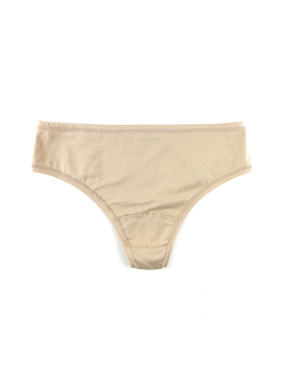 Hanky Panky Playstretch Natural Rise Thong Chai In Brown