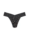 Hanky Panky Cross-dyed Leopard Original Rise Thong In Black