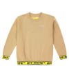 Off-white Logo Cotton Sweatshirt In Beige