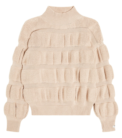 Donsje Kids' Girls Beige Merino Wool Sweater
