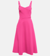 Emilia Wickstead Elvita Sleeveless Woven Midi Dress In Pink