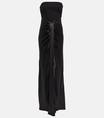 Staud Wayfaring Strapless Maxi Dress In Black