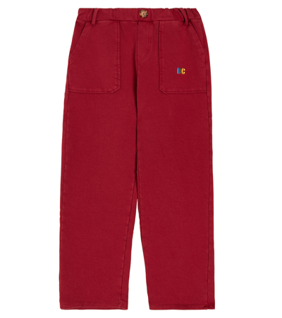 Bobo Choses Kids' Cotton-blend Pants In Red