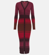 Staud Shoko Striped Cardigan Midi Dress In Multicoloured