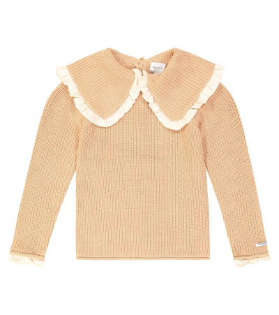 Donsje Kids' Lola Cotton Sweater In Beige