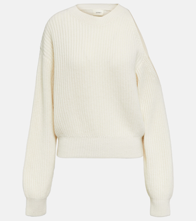 Lisa Yang Leora Cutout Cashmere Sweater In Beige