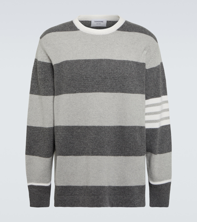 Thom Browne Rugby Jacquard Pullover In Grey