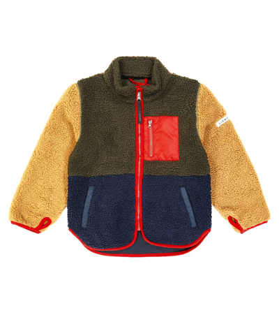 Liewood Kids' Nolan Colorblocked Fleece Jacket In Brown