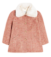 Bonpoint Temaggie Faux-fur Collar Peacoat In Pink