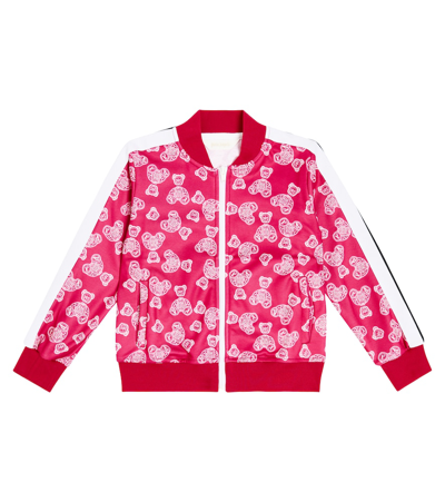 Palm Angels Kids' Printed Track Jacket In Multicoloured