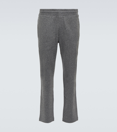 Moncler Wool-blend Sweatpants In Grey