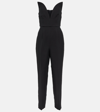 ROLAND MOURET STRAPLESS WOOL AND SILK JUMPSUIT