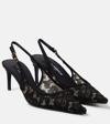 Dolce & Gabbana Pointed-toe Lace-panelled Pumps In Black