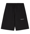 Off-white Sweatshorts With Logo Print Kids In Black
