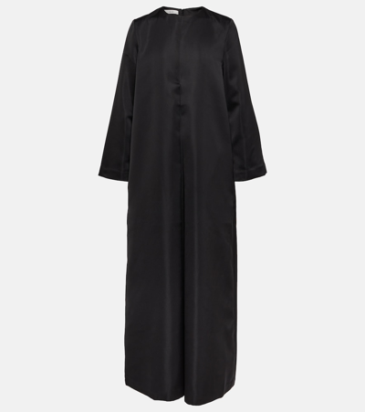 Co Satin Midi Dress In Black