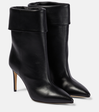 Paris Texas Leather Ankle Boots In Black