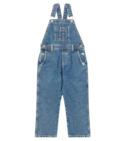 Liewood Kids' Indigo Cotton Denim Dungarees In Blue