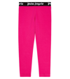 Palm Angels Leggings Banda Logo In Pink