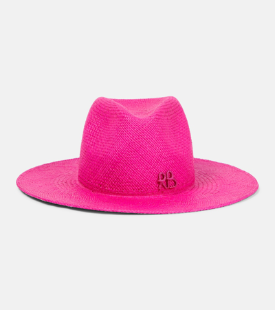 Ruslan Baginskiy Logo-embellished Straw Hat In Pink