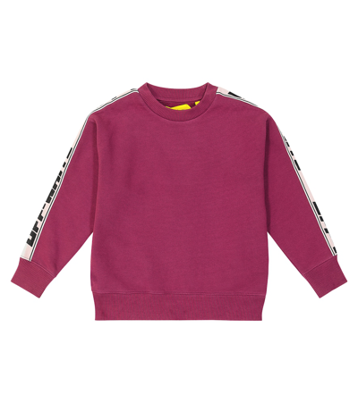 Off-white Kids' Cotton Logo-tape Sweatshirt (4-12 Years) In Red