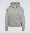 AMI ALEXANDRE MATTIUSSI AMI DE CAUR COTTON JERSEY HOODIE