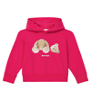 Palm Angels Printed Cotton Jersey Hoodie In Pink