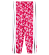 Palm Angels Fuchsia Track Pants With All-over Paisley Teddy Bear Print In Cotton Blend Girl In Pink