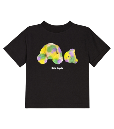 Palm Angels Kids' T-shirt Teddy In Black Gree