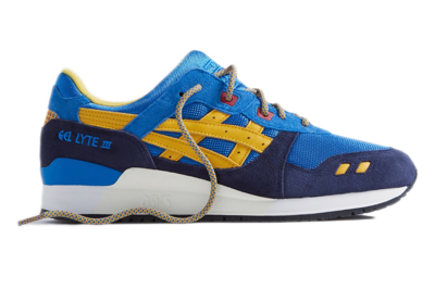 Pre-owned Asics Gel-lyte Iii '07 Remastered Kith Marvel X-men Cyclops Opened Box (trading Card Not Included) In Navy/royal Blue-yellow-red