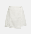 Proenza Schouler White Label Cotton Tweed Wrap Skirt In White