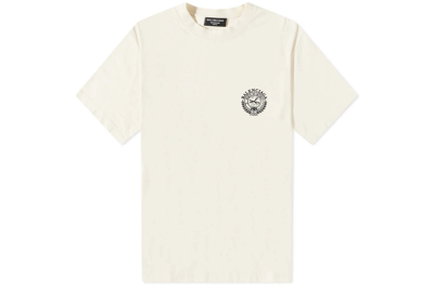 Pre-owned Balenciaga Scissor Crest T-shirt Cream/black