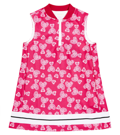 Palm Angels Kids' Printed Track Dress In Multicoloured