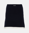 Miu Miu Cotton Blend Crochet Miniskirt In White