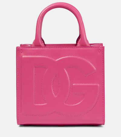 Dolce & Gabbana Dg Daily Mini Leather Tote Bag In Pink