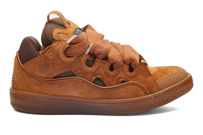 Pre-owned Lanvin Leather Curb Tan In Brown