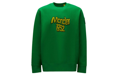 Pre-owned Moncler 1952 Logo Sweatshirt Green/yellow