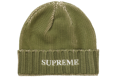 Pre-owned Supreme Overprint Beanie Olive