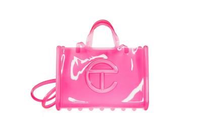 Pre-owned Telfar X Melissa Large Jelly Shopper Clear Pink